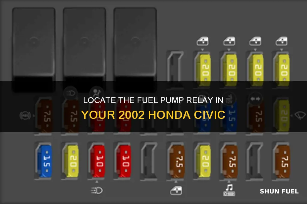 where is the fuel pump relay on a 2002 civic