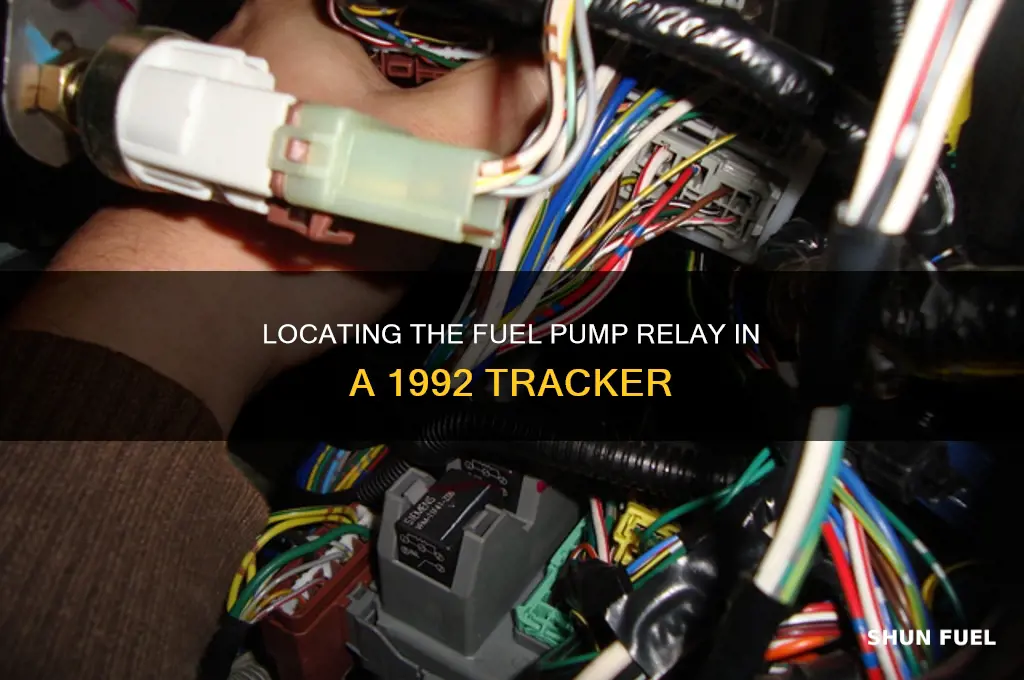 where is the fuel pump relay on a 92 tracker