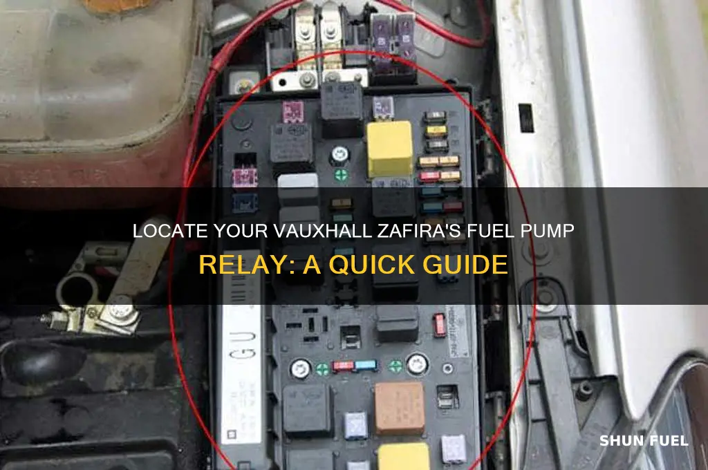 where is the fuel pump relay on a vauxhall zafira