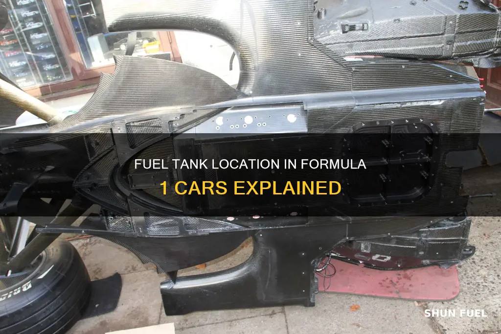 where is the fuel tank in a formula 1 car