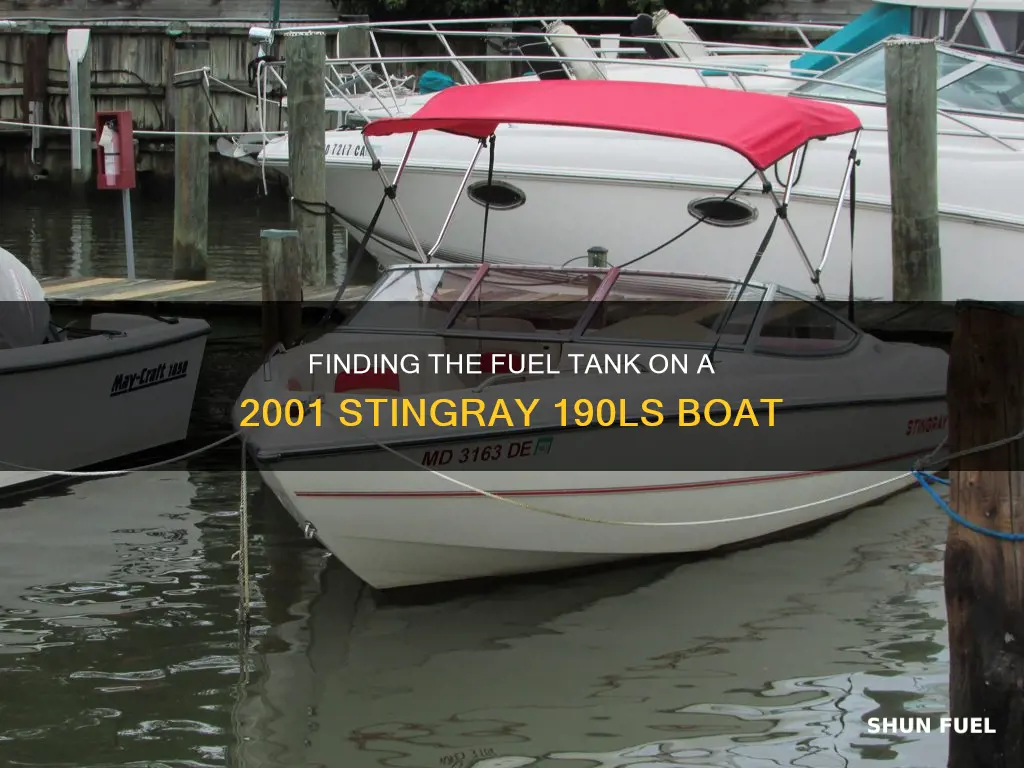 where is the fuel tank on a 2001 stingray 190ls