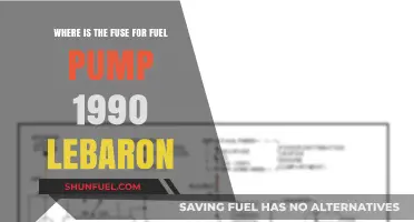 Finding the Fuel Pump Fuse in a 1990 LeBaron