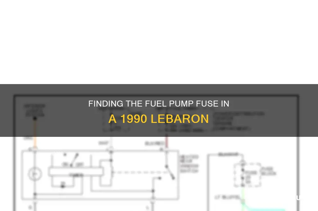 where is the fuse for fuel pump 1990 lebaron
