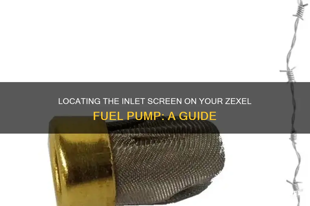 where is the inlet screen on zexel fuel pump