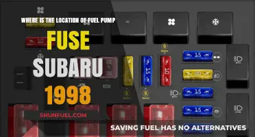 Finding the Fuel Pump Fuse in a 1998 Subaru: Location Guide