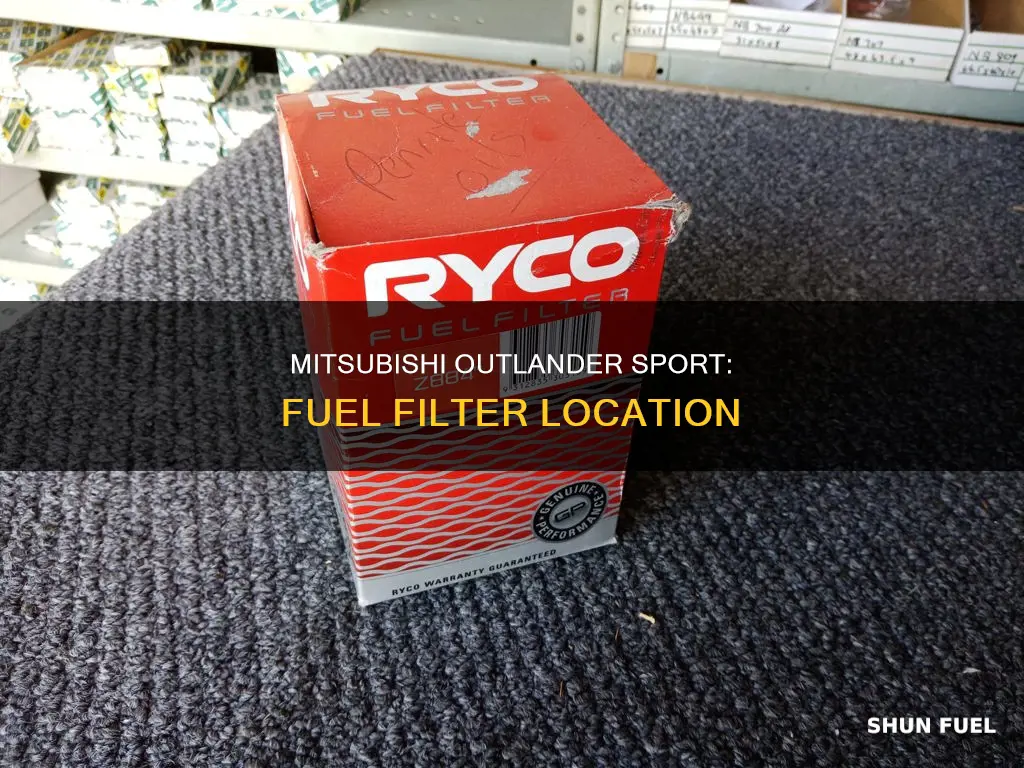 where is the mitsubishi outlander sport 2004 fuel filter