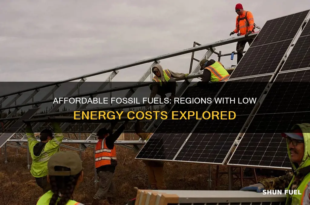 where is there low cost of fossil fuels