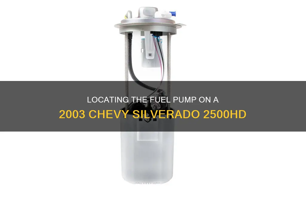 where on a 2003 chevy silverado 2500hd diesel fuel pump