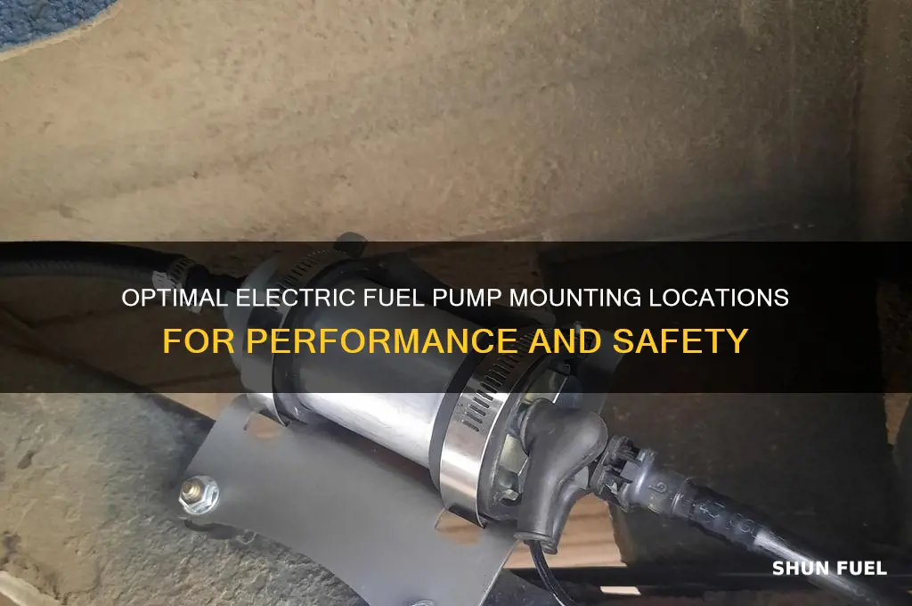 where should an electric fuel pump be mounted