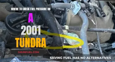 Locating Fuel Pressure Check Points on a 2001 Tundra