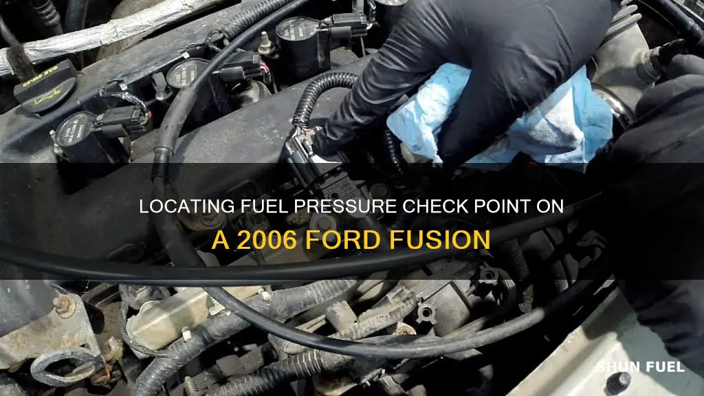 where to check fuel pressure on a 2006 ford fuson