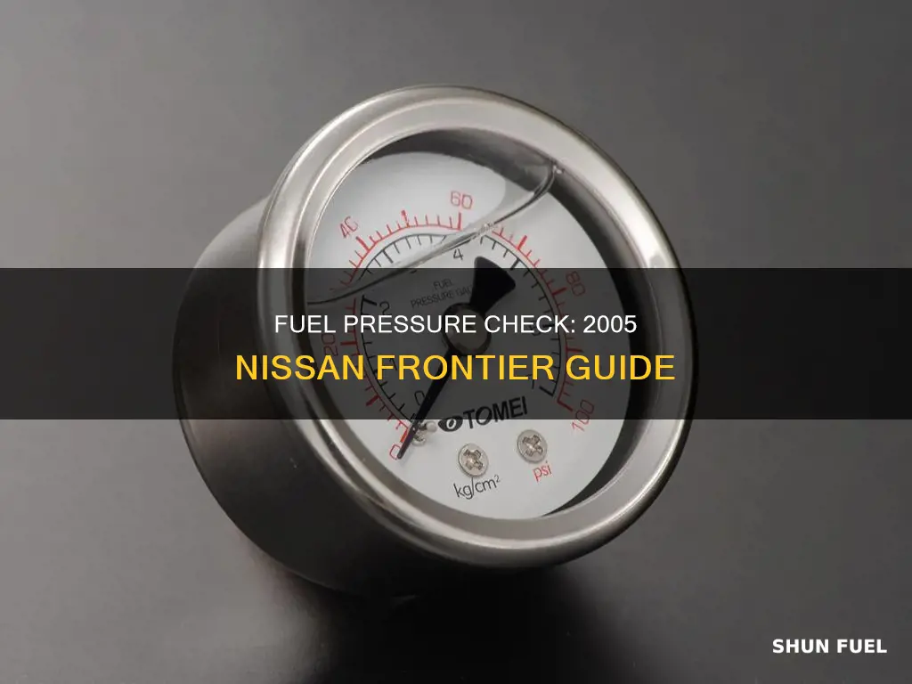 where to check fuel pressure on nissan 2005 frontier