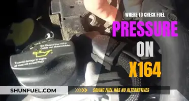 Locating Fuel Pressure Check Points on the X164