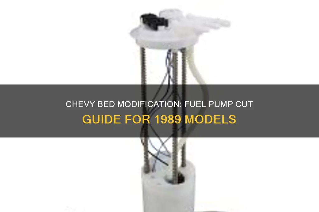 where to cut a 1989 chevy bed for fuel pump