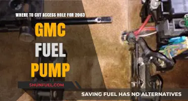 DIY Guide: Locating and Cutting Fuel Pump Access Hole in 2003 GMC