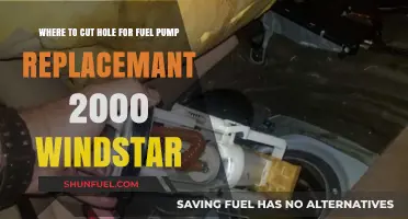 Fuel Pump Replacement: Locating the Access Hole in a 2000 Windstar