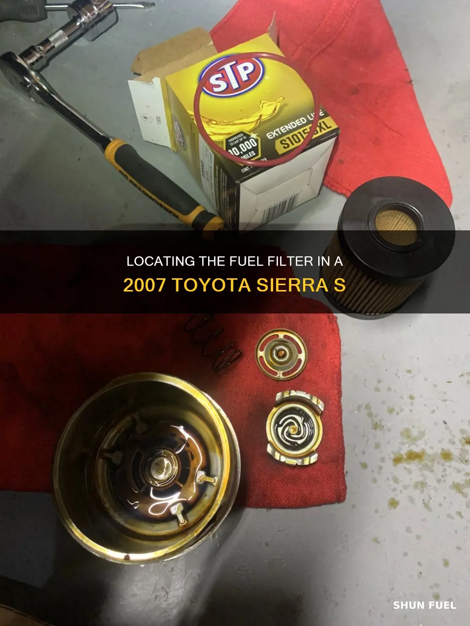 where to find fuel filter in 2007 toyata seirra s