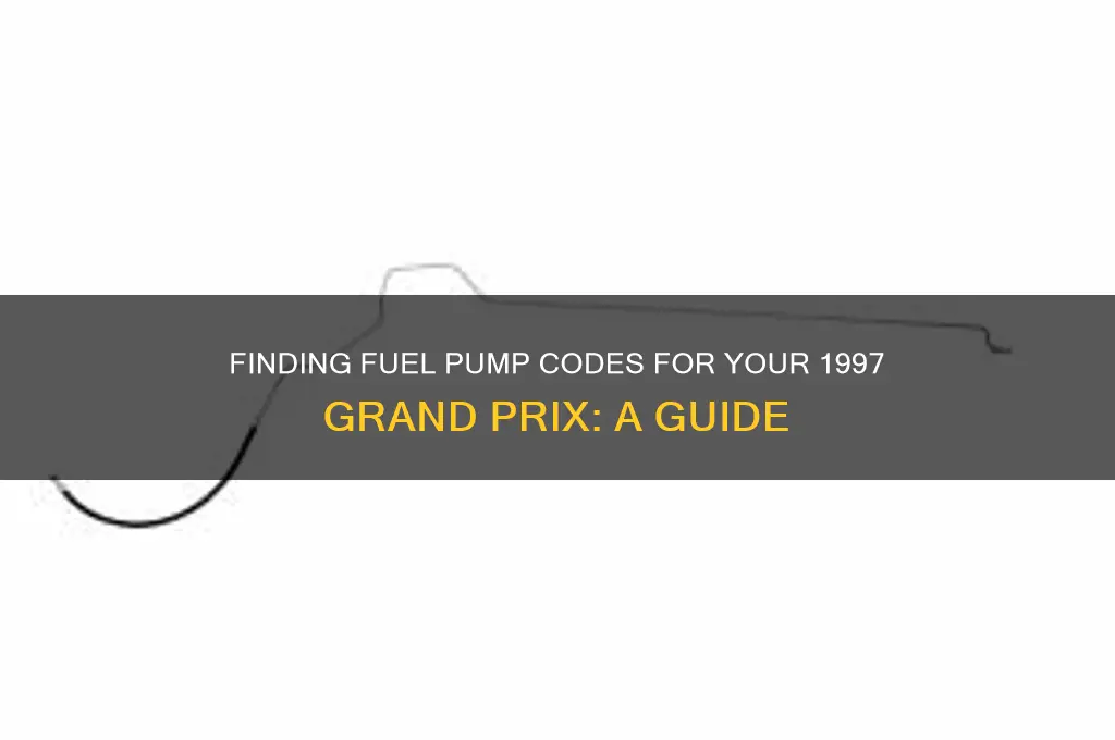 where to find fuel pump codes 97 grand prix