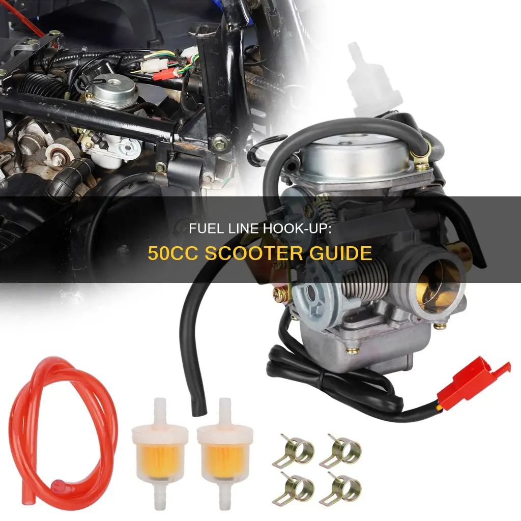 where to hook up fuel lines on a 50cc scooter