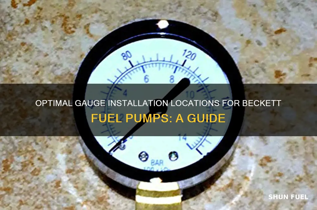 where to install a gauge on a beckett fuel pump