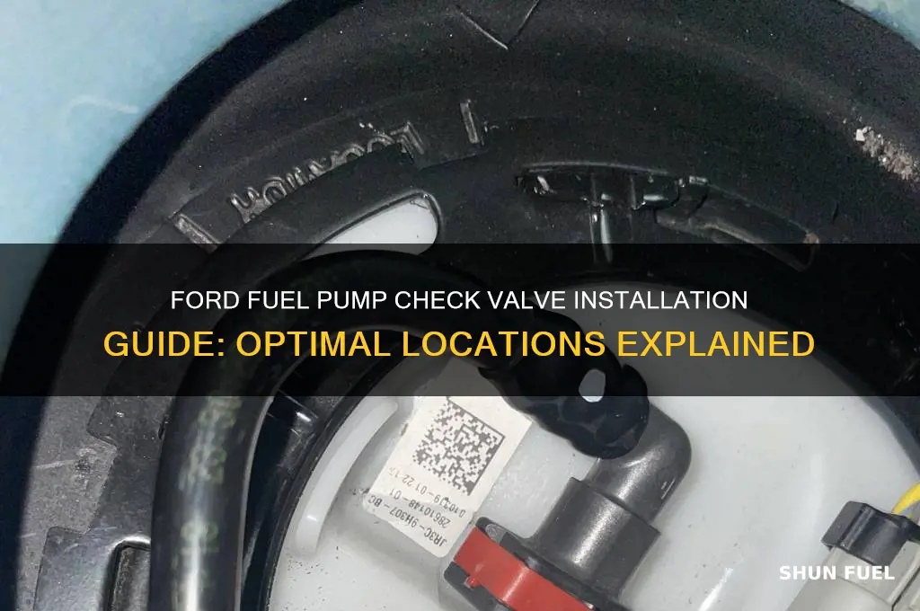 where to install ford fuel pump check valve