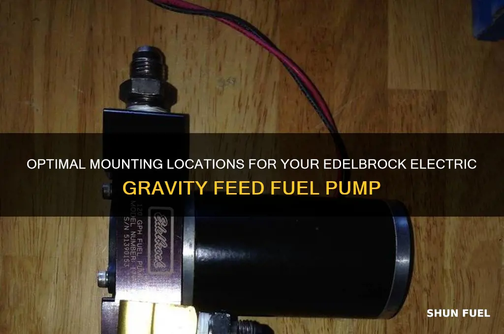where to mount an edelbrock electric gravity feed fuel pump