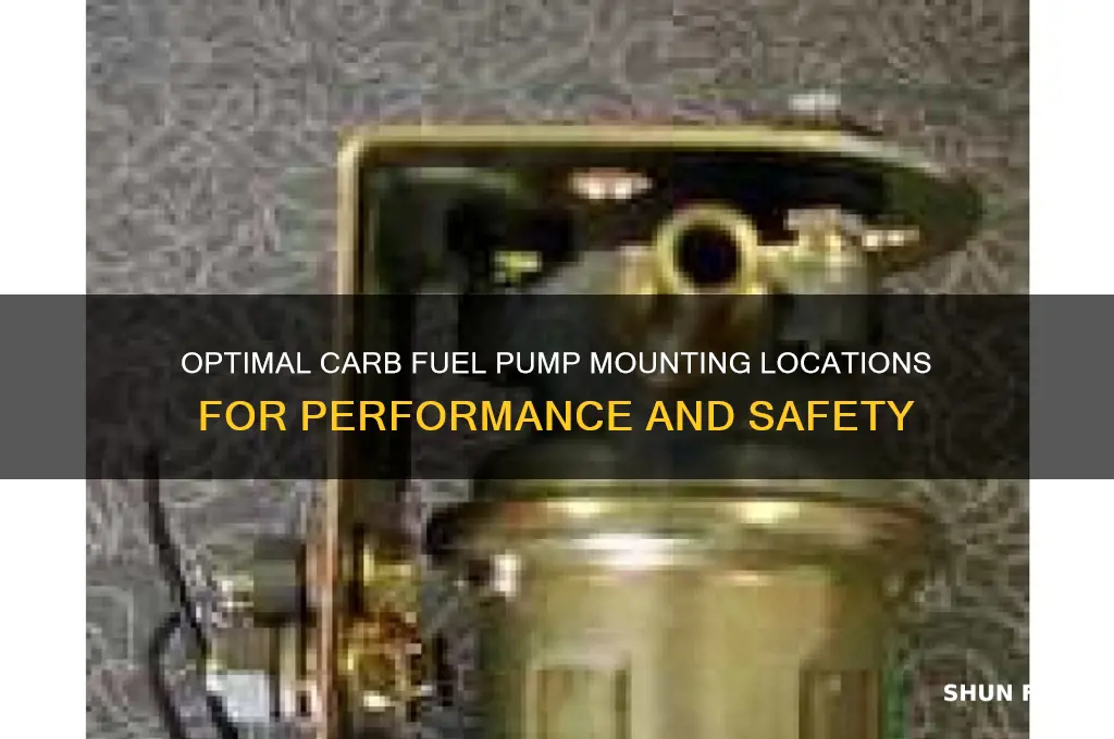 where to mount carb fuel pump