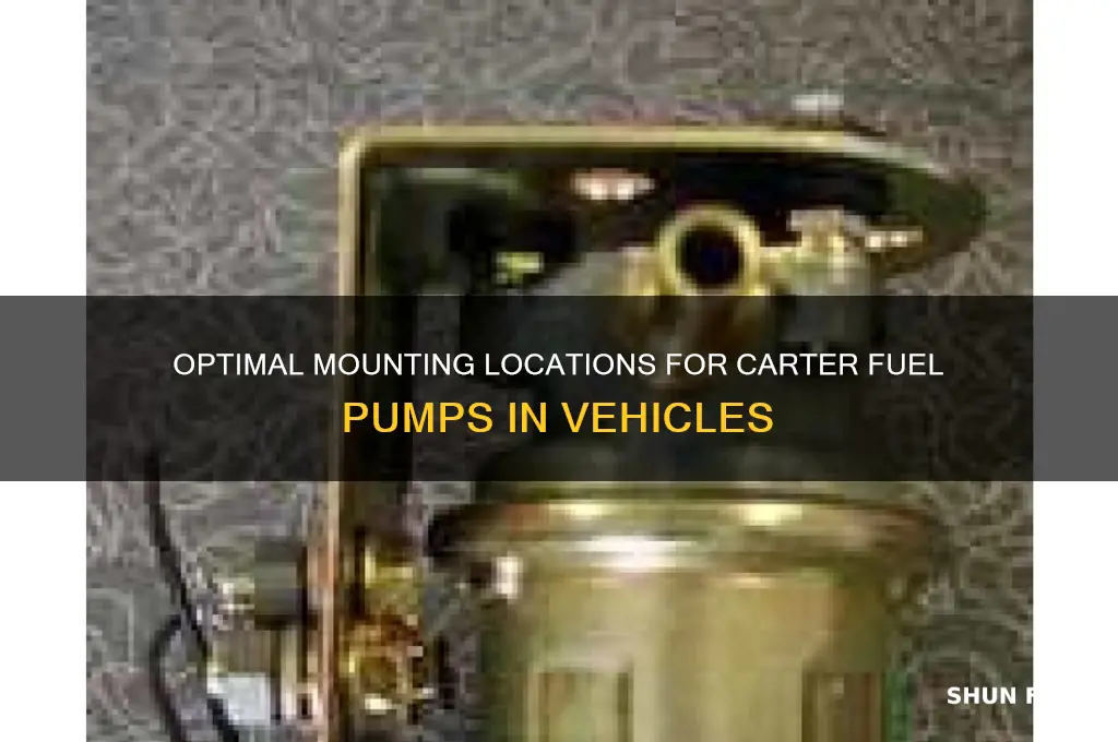 where to mount carter in fuel pumps