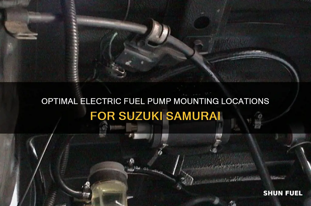 where to mount electric fuel pump suzuki samurai