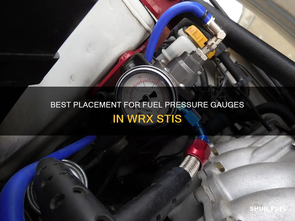 where to put fuel pressure gauge wrx sti