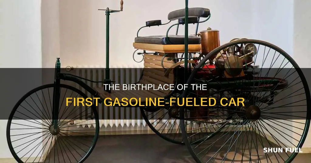 where was the first gasoline fueled car built