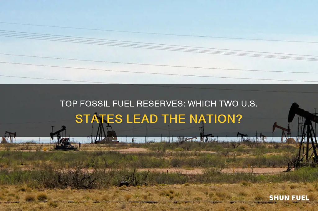 which 2 us states hold most fossil fuels
