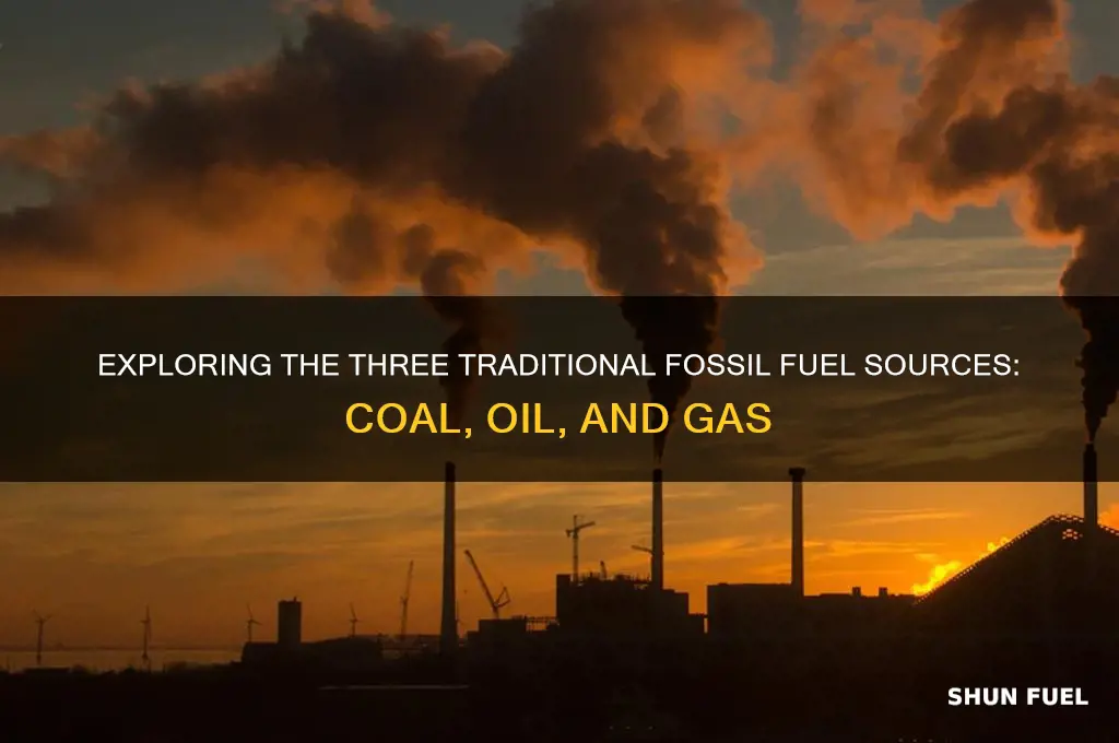 which are the three traditional fossil fuel sources
