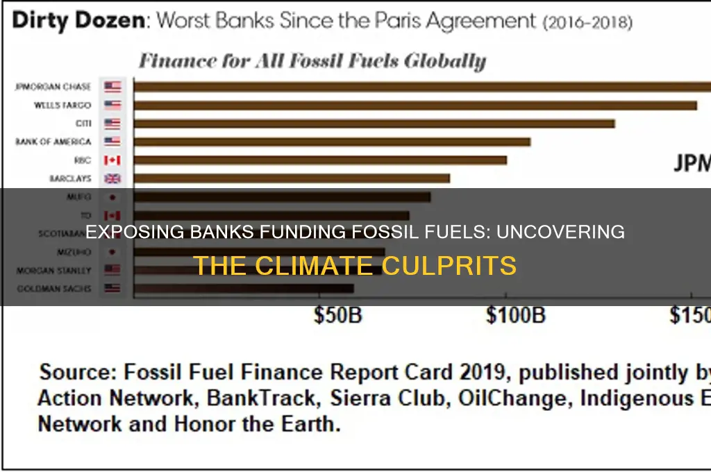 which banks contribute to fossil fuels