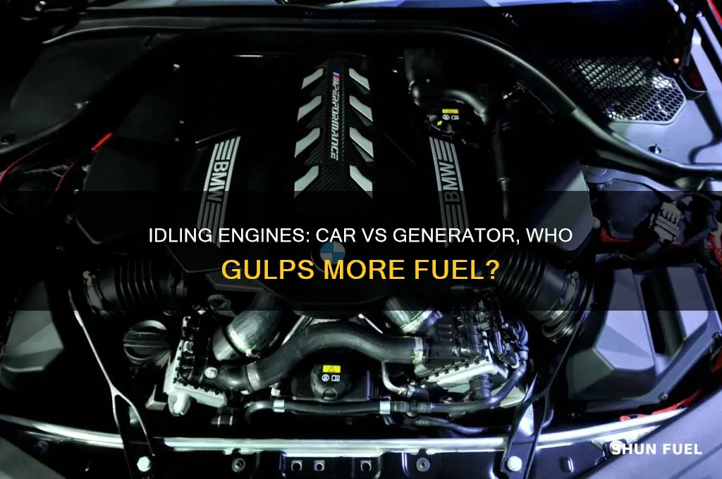 which consumes more fuel while idling car engine or generator