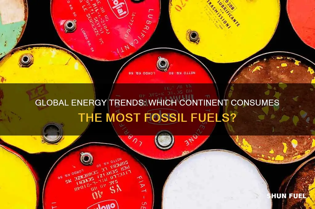 which continent has the most fossil fuel consumption