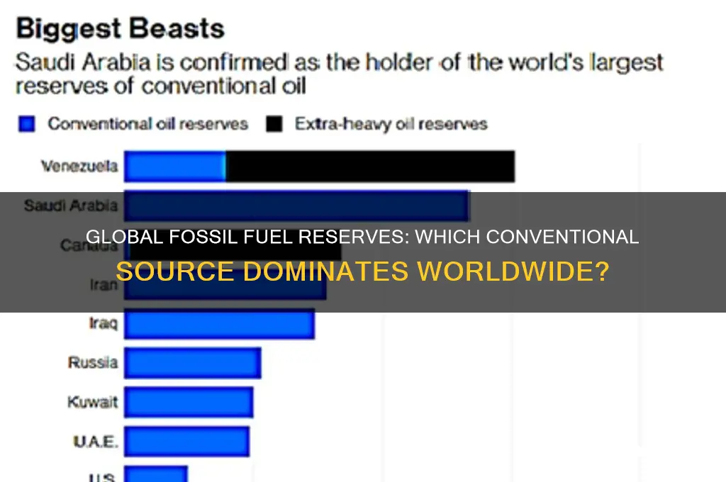 which conventional fossil fuel is in largest supply worldwide