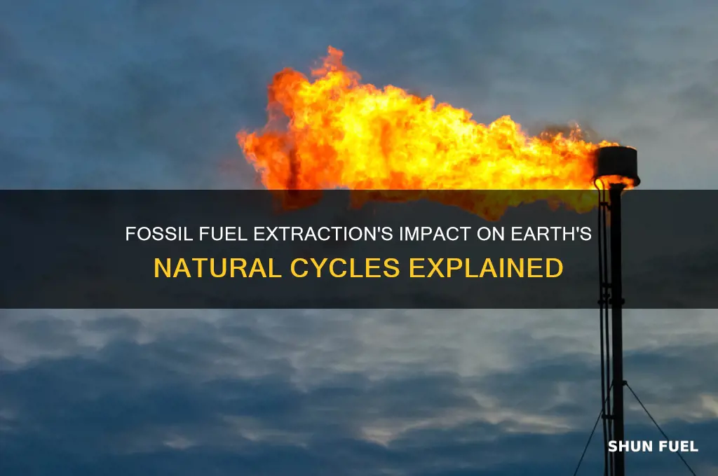 which cycle is affected by extraction of fossil fuels