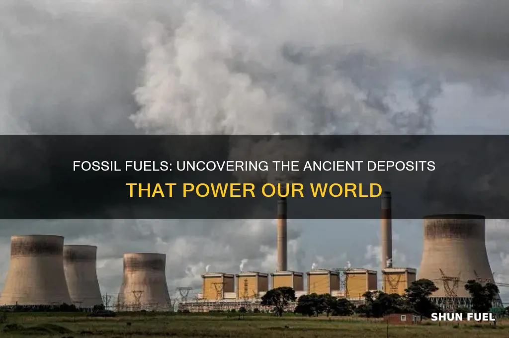 which deposits are burned as fossil fuels