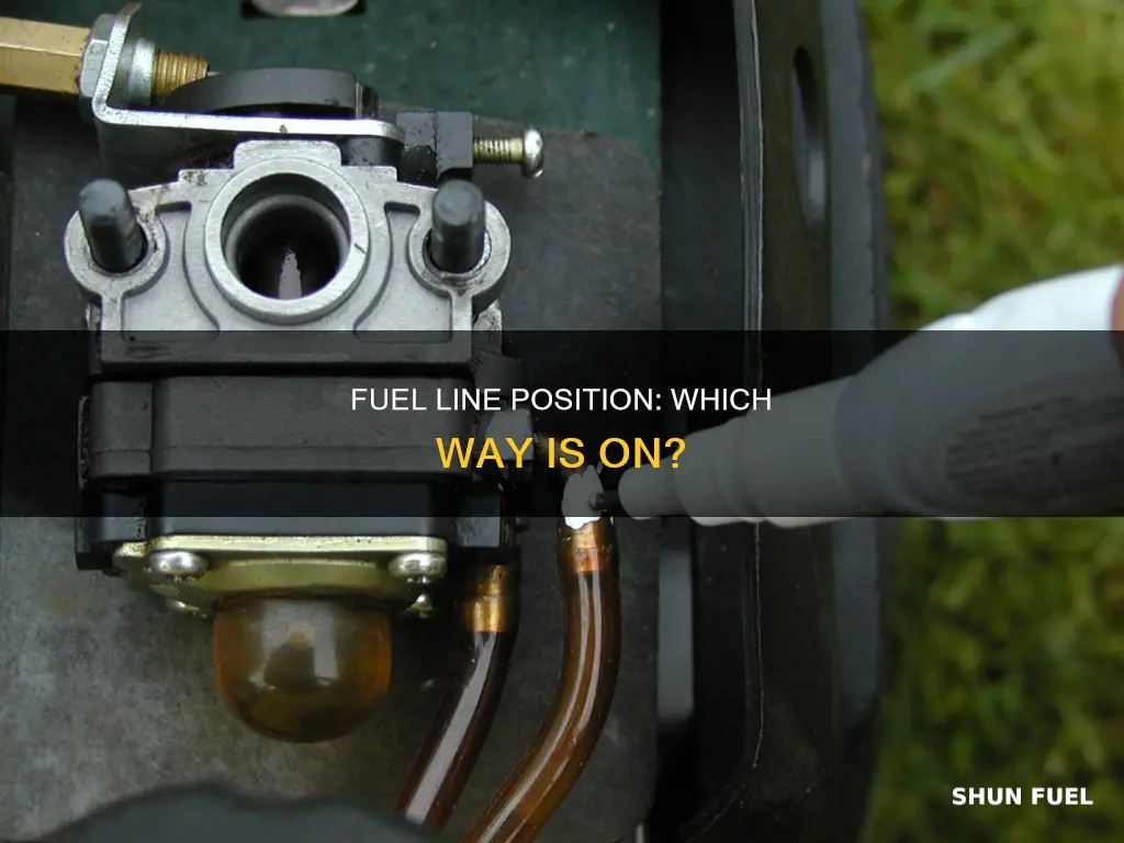 which direction is the on position on fuel line