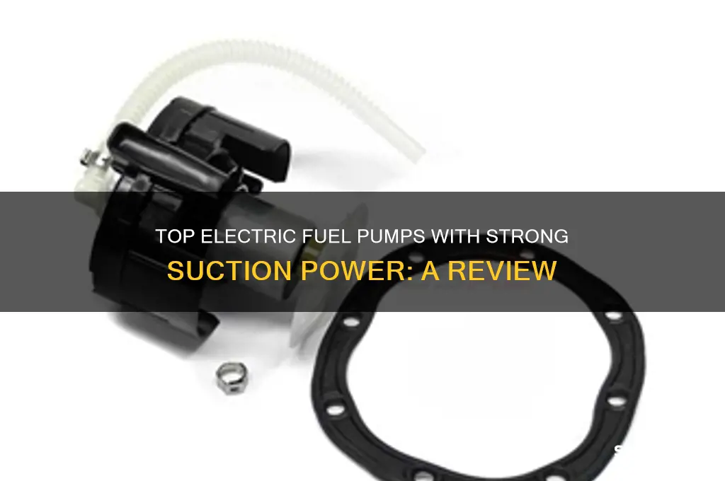 which electric fuel pumps have good suction