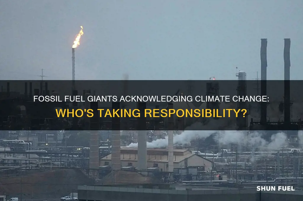which fossil fuel companies accept global warming