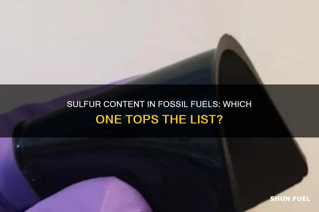 which fossil fuel contains the most sulfur