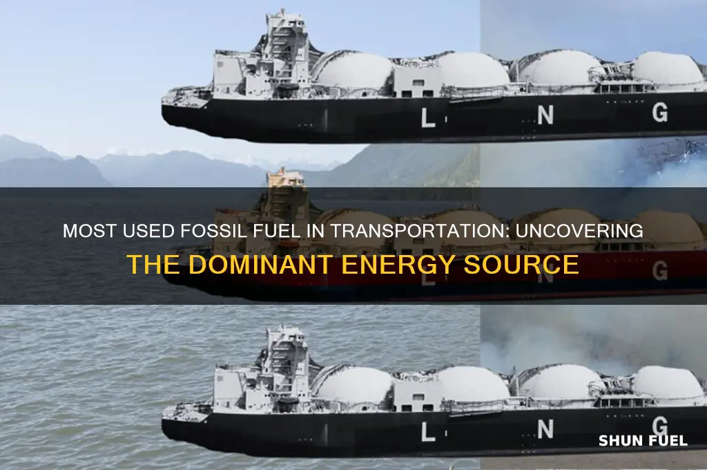 which fossil fuel is used most for transportation