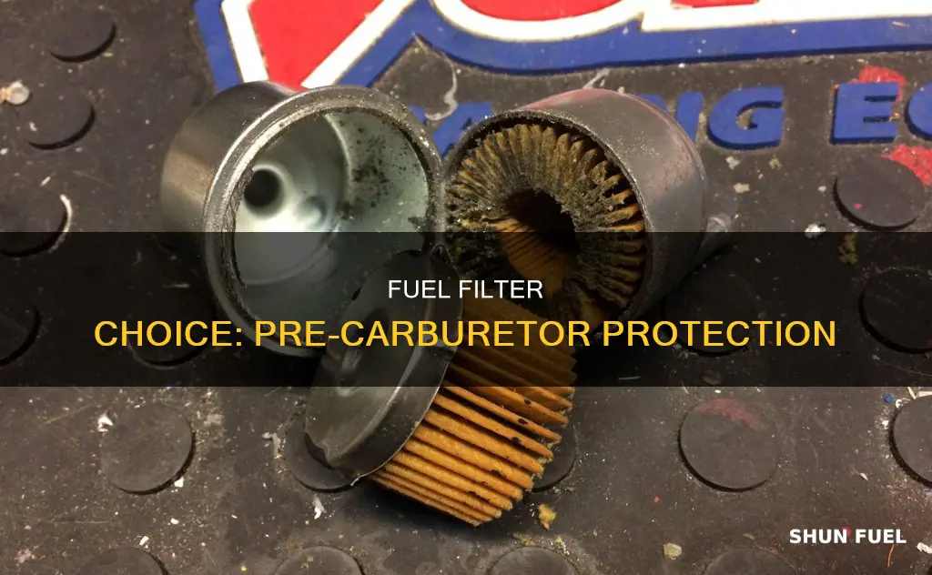 which fuel filter is recommended before the carburetor