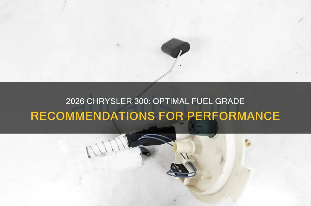 which fuel grade should be used in 2026 chrysler 300