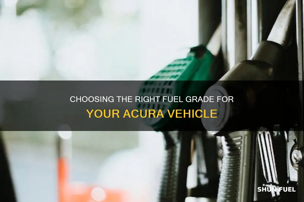 which fuel grade should i use for my acura vehicle