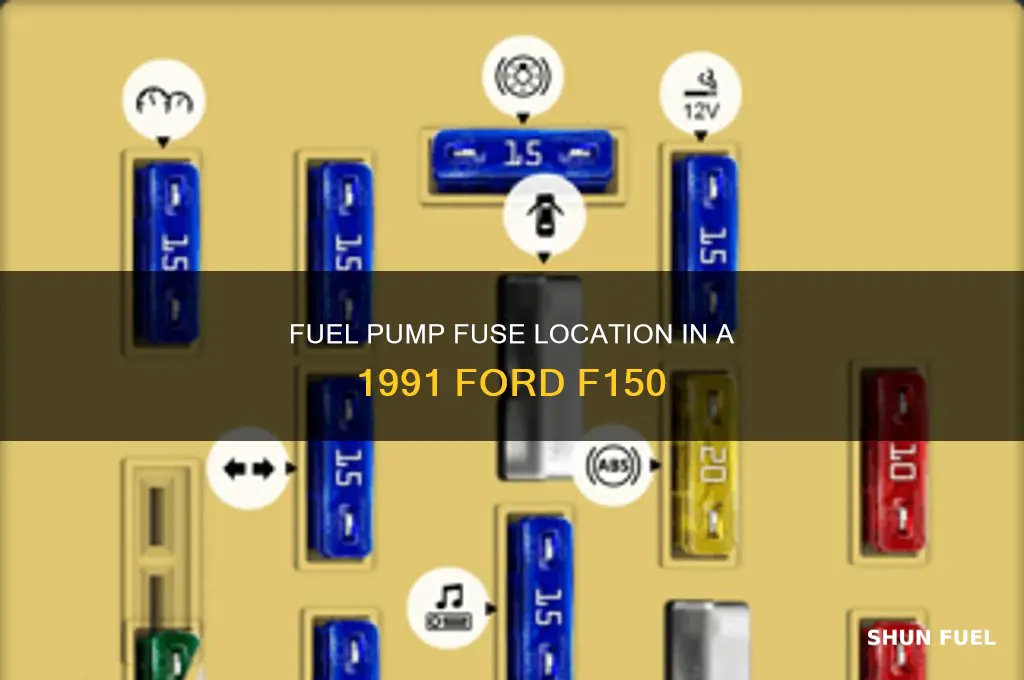 which fuse goes the fuel pump on a 1991 f150