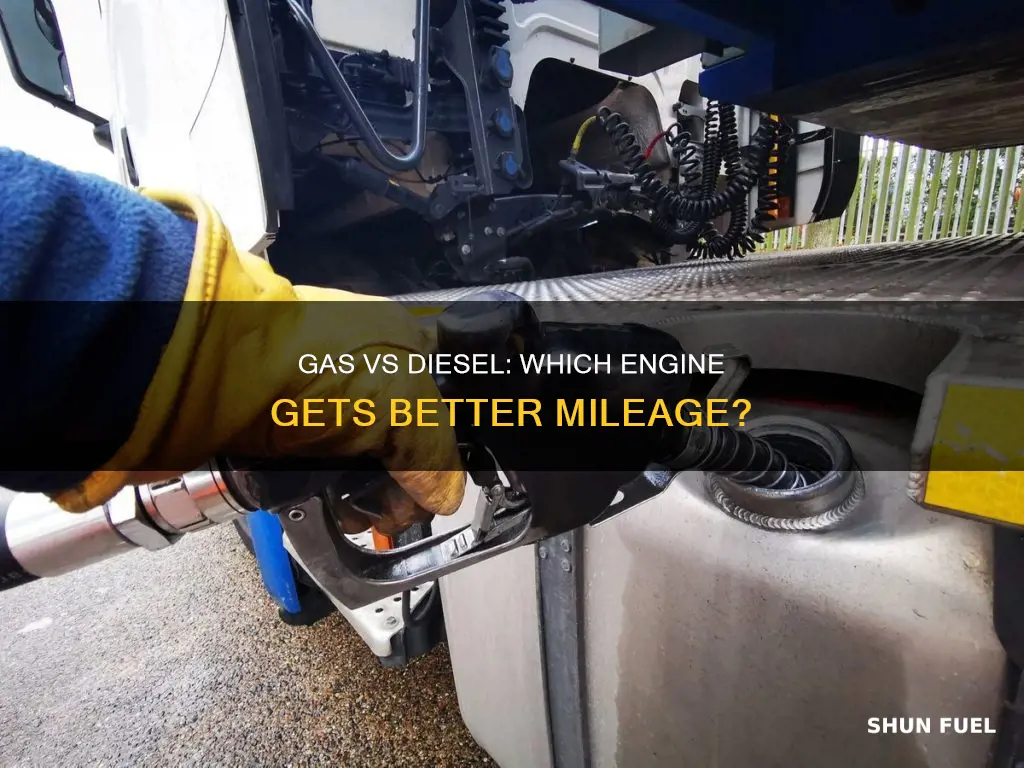 which gets better fuel mileage gas or diesel