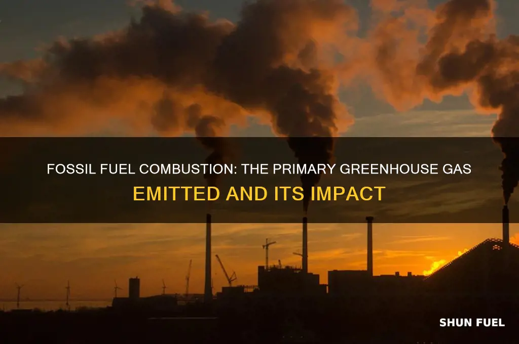 which greenhouse gas released from burning fossil fuels